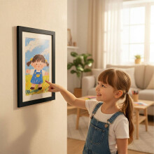 A4 kinderfotolijst, met display aan de voorkant en opbergvak, magnetisch