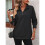 Womens Quarter Zip Mock Neck Drop Shoulder Long Sleeve Sweatshirt Black M 6