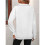Womens Quarter Zip Mock Neck Drop Shoulder Long Sleeve Sweatshirt White M 5