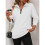 Womens Quarter Zip Mock Neck Drop Shoulder Long Sleeve Sweatshirt White M 2