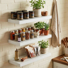 Set van 3 wandplanken - Hangende display voor decoratie
