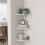 Hoekwandplank, walnoot, halfrond, wandmontage 1
