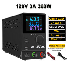 KUAIQU Alimentation de Laboratoire DC 0-30V 0-10A, Régulateur de Tension 300W Réglable, Noir 220V