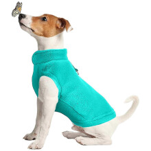 Hundepullover ohne Ärmel mit Wollweste, bequeme Polyester-Hundejacke, Weste mit Blattmuster und Bündchen, einfach anzuzi