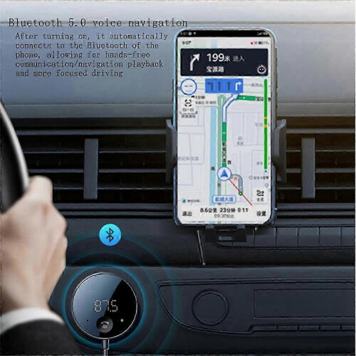 2 Stück Bluetooth FM-Transmitter fürs Auto, Bluetooth-AUX-Adapter und Empfänger für Musik und Freisprechen 1
