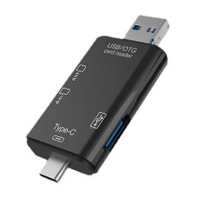 Ergonomischer 3-in-1-Speicherkartenleser für schnellen Datentransfer, unterstützt SD- und TF-Karten, Plug-and-Play, aus