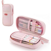Kationische Tinte, rot-blaue ausziehbare Federtasche im minimalistischen Stil für Schüler, für Grundschule und weiterfüh