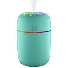 300 ml Luftbefeuchter, farbenfroher, tragbarer Mini-Luftbefeuchter mit Kaltnebel, kompakt für Auto, Pflanzen, Büro, Schl