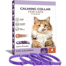 Halskrause für Katzen zur Beruhigung, weicher Katzenkragen gegen Angst, angenehm zu tragen, verstellbar, für den Alltag