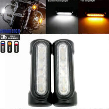 Motorrad-Sturzbügel-Leuchte mit Wechsellichtfunktion, kompatibel mit Victory Road King Touring, gelbes LED-Blinklicht fü