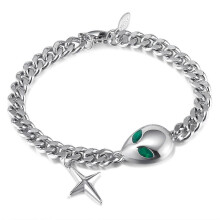 Armband aus Edelstahl mit Kreuzanhänger und Panzerkette, Schmuckgeschenk für Damen und Herren, mit Geschenkbox