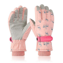 Winterhandschuhe für kleine Abenteurer, wasserdichte Fäustlinge mit winddichtem Bündchen, verstellbarem Klettverschluss