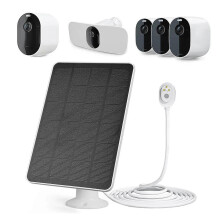 Solarladegerät kompatibel mit Arlo Pro 4, Ultra 2, Pro 3, Ultra, Pro 5S, IP65 wasserdicht, mit USB-Kabel und Wandhalteru