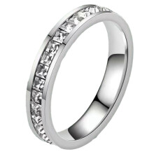 Elegante ring voor dames van roestvrij staal, volledig met sterrenmotief, stijlvol cadeau voor dagelijks gebruik