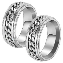 Roestvrijstalen ring met draaibare ring van 8 mm, stevig en duurzaam voor dagelijks gebruik