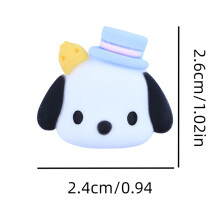 (Pochacco)Sanrio Resin Cartoon Figuer Toys Diy Phone Case Ornaments Accessories Decor Cake