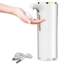 Automatische schuimzeepdispenser zonder aanraken, oplaadbaar, inductiesnelheid 0,25 seconde, met overstroombeveiliging e