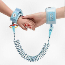 Polsband voor kinderbeveiliging tegen verlies met slot, 1,5 m, blauw, voor kinderen van 25-26 jaar, veilig en stevig