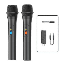 2 Stück kabelloses Mikrofonsystem mit USB-Empfänger, Handmikrofone für Karaoke, Heimparty, Smart-TV und Lautsprecher, Si