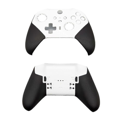 Erstatningsskal til trådløs controller til Xbox Elite 2, front-, bag- og bunddæksel, sort kunststof, præcis pasform