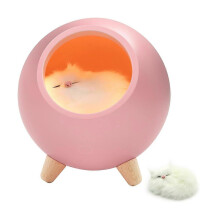 Værelse dekoration til kvinder, sød kattenatlampe til soveværelset, gave til hustruer, mødre og teenagere, valentinsdag,