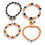 Halloween armbånd med spøgelse og græskar, elastisk perlearmbånd, gave til kvinder, efterårsstil 1