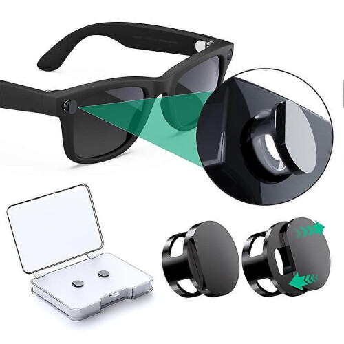 Lysblokker til smarte briller, lette flashdæksler til briller, tilbehør til Meta Smart Glasses, diskret beskyttelse til 2