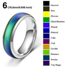 Anillo de acero inoxidable que cambia de color según la temperatura para mujer y hombre, joya de sensación emocional