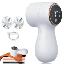 Quitapelusas recargable para ropa, eliminador de pelusas con pantalla digital, afeitadora de tejido para suéteres y pren