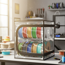 Sac de rangement pour filament d'imprimante 3D, Lot de 20 bobines, Transparent, Imperméable et anti-poussière