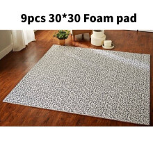 (Leopard)9pcs Sunflower Wood Grain Print Foam Puzzle Floor Mat Children Mats Crawling