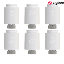 Tuya intelligentes Thermostat Heizkörperventil Zigbee, 6PCS Adapter, Sprachsteuerung Alexa Google Home