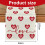Valentine's Day Decorations Valentine's Day Heart Print Table Flags Party Table Kitchen Mats 2