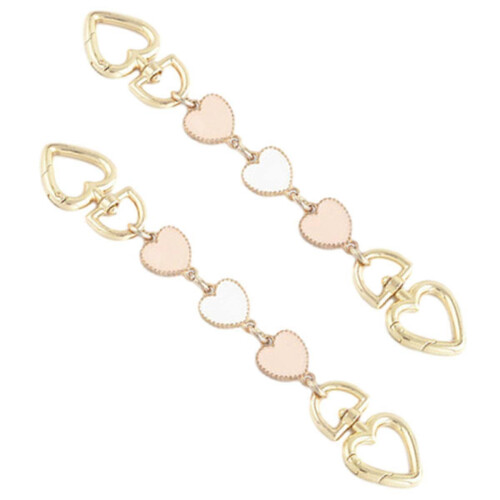 2Pcs Bag Strap Extender Heart Shape Chain Strap Extender Replacement Accessory Bag Chain Straps