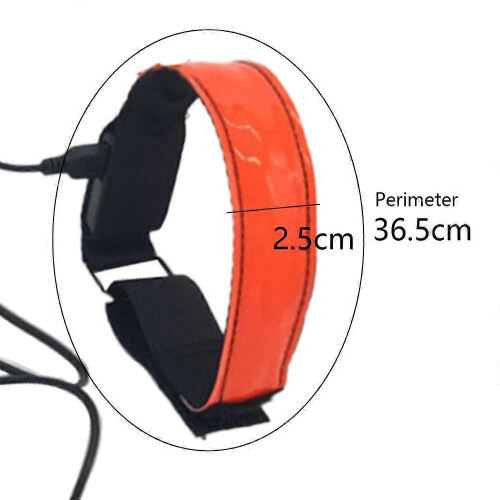 2pcs USB Rechargeable Illuminated Bracelet with Lighted Wrist Strap 1
