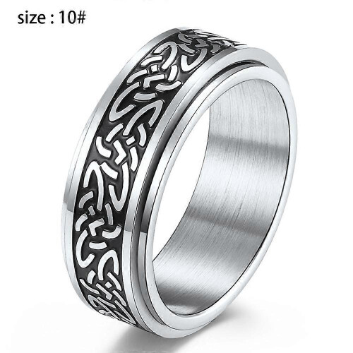 Men's Silicone Ring - 8mm carved breathable comfortable rubber wedding ring 1