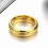 Men's Titanium ring gold Silver gold ring 4