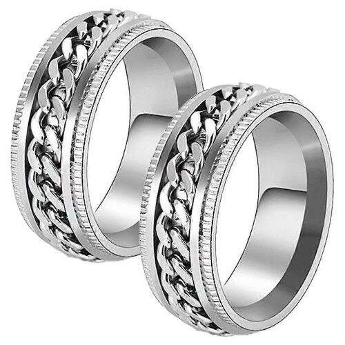 Stainless steel ring with 8mm swivel ring