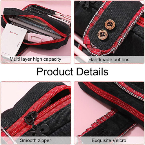 2 pieces Pencil Case Large Capacity Pencil Pouch Pen Bag 2