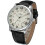 WINNER Full automatic Mechanical PU Leather Band Men Watch(White Dial Black Number Black Strap) 1