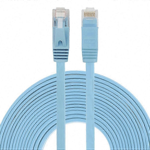 Ethernet Network LAN Cable 8m, CAT6 Ultra-Thin Flat RJ45 Patch Lead