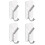 Matte Black Aluminum Waterproof Wall Hooks with Strong Tape - 4 Pack 1