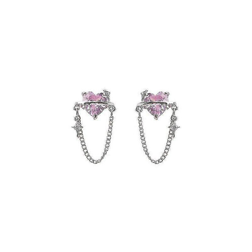 Pink Heart Earring