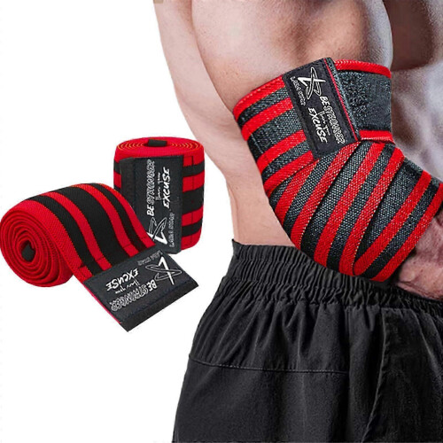 Elbow Wraps for Weightlifting Powerlifting CrossTraining 47Inch Elastic Compression Straps