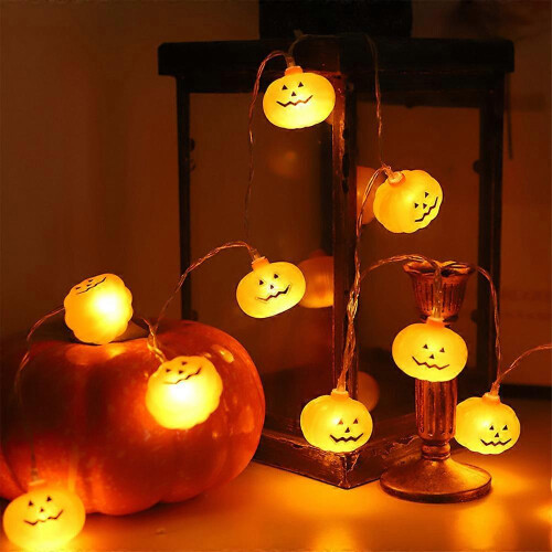 Festive Pumpkin Lanterns, Battery Operated Halloween Lights With Waterproof String, 8 Modes Remote Control For Versatile Decorating Opt 2
