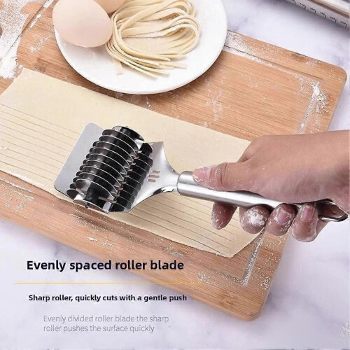 Stainless Steel Pasta Roller Multi-Purpose Pasta Spaghetti Cutter Roller Efficient Manual Pasta Maker for Kitchen 2