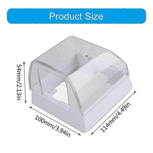 86 Type Socket Waterproof Box Splashes Guard Cover for Bathroom, Kitchen 25-26s