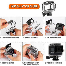 Gopro waterproof case Hero9/10/11/12/13 sports camera diving protection case, non removable filter buoyancy rod