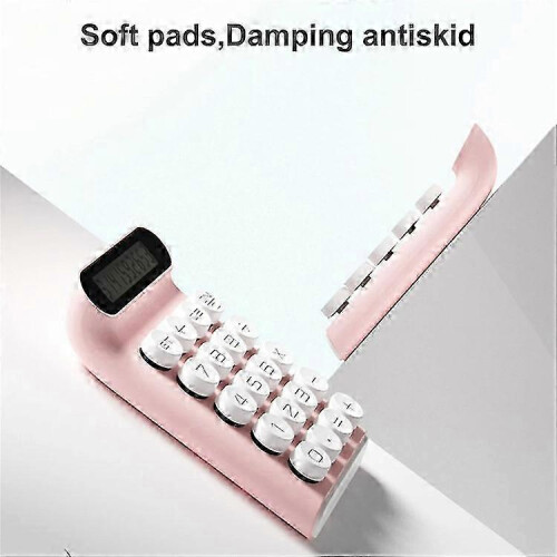 Mechanical axis button calculator, battery powered office portable accounting and arithmetic calculator 2