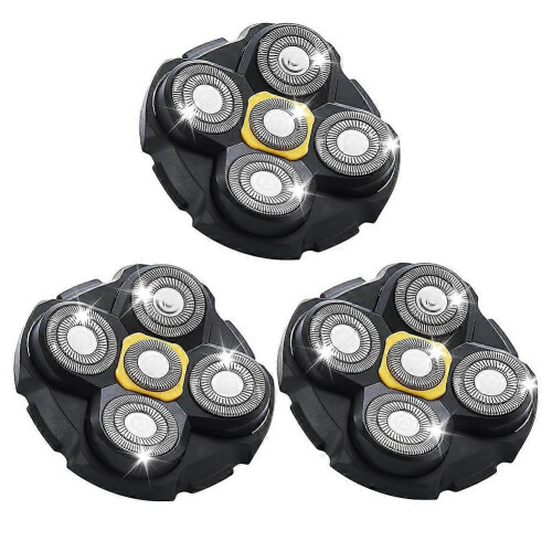 Shaver Replacement Heads Compatible with Microtouch Titanium Head Shaver, for Bald Men 3 Pack